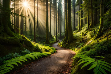 footpath in the forest, welcome to the jungle, amazing nature tourism
