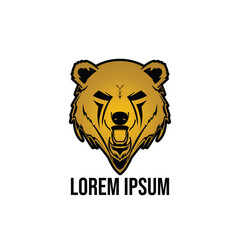 angry bear head vector for your esport or sports logo