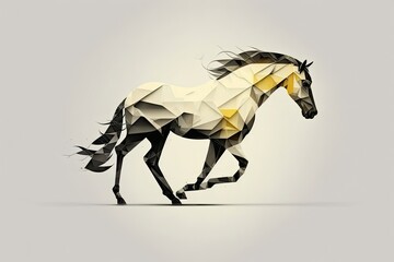 illustration of a horse background, abstract. Generative AI. 