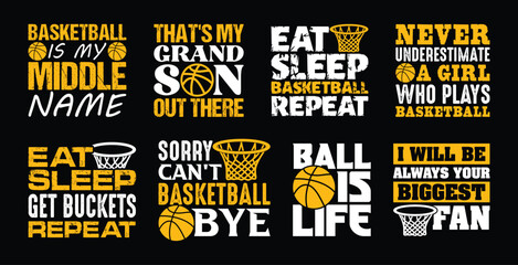 Basketball  T shirt Design Bundle, Vector Basketball T shirt  design, Basketball shirt  typography T shirt design Collection