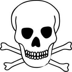 tengkorak, tulang, kepala, hantu, simbol lambang, bajak laut