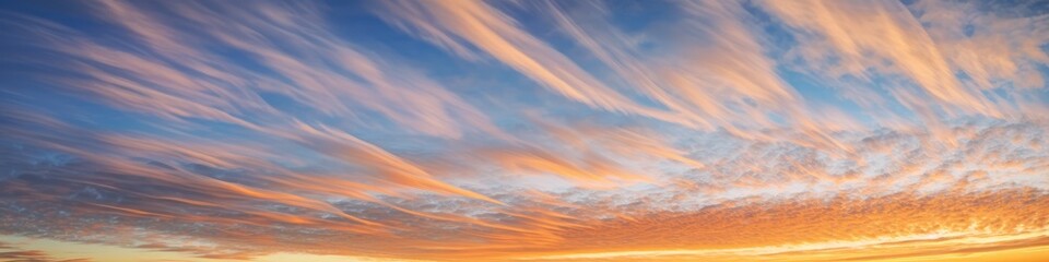 Fototapeta na wymiar panorama sunset sky material