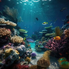 Fototapeta na wymiar background.Underwater world. Coral fishes of Red sea.