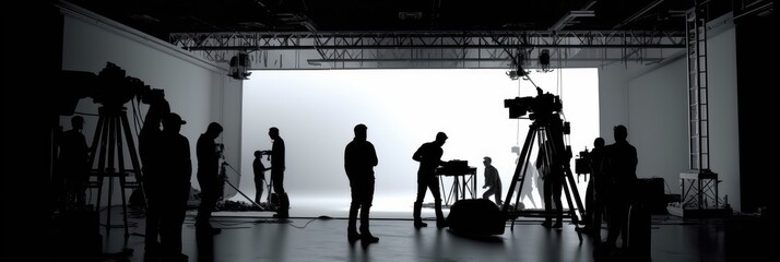 Film crew silhouette