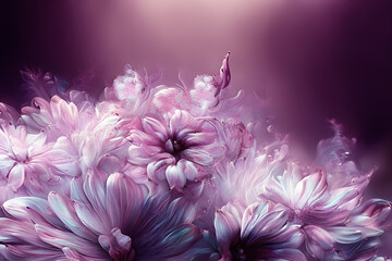 Fototapeta na wymiar Akrylowe kwiaty, kolorowe tła. Generative AI