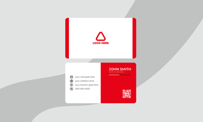  Vector creative business card template with triangles, squares, round, waves for business, technology. Simple and clean design with a logo and a place for a photo. Creative layout corporate identity