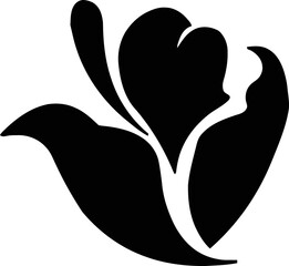 rose silhouette with hand drawn