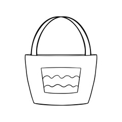 Beautiful doodle woman bag, great design for stickers, fashion journals and for any purposes