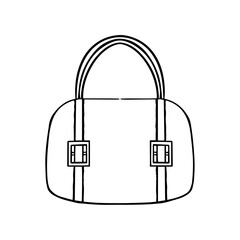 Beautiful doodle woman bag, great design for stickers, fashion journals and for any purposes