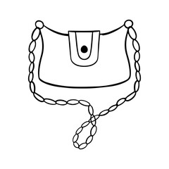 Beautiful doodle woman bag, great design for stickers, fashion journals and for any purposes