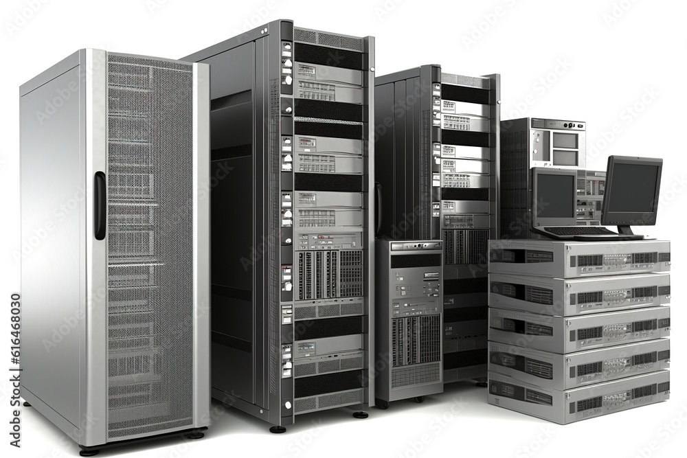 Aufkleber website hosting isolated on white background. generated by ai.