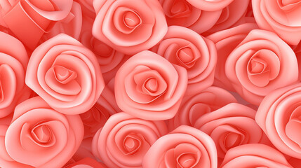 a lot of roses from aerial view, cartoon style, ai generated image