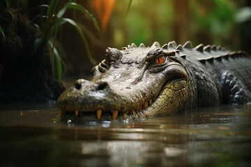 Obraz premium Crocodile Crocodile in the natural swamp