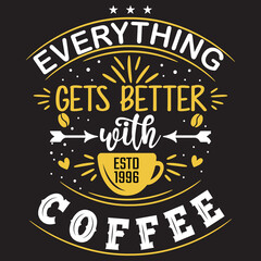 Fototapeta premium Coffee Craft SVG T-shirt Design