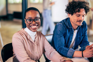 Portrait of African American Employee in Office