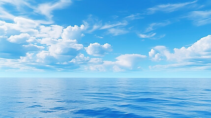 Fototapeta premium Beautiful blue sky. Beautiful clouds. Beautiful blue sea