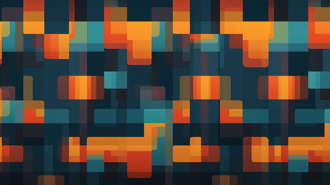 a pixel inspired modern cube wallpaper artwork, ai generated image
