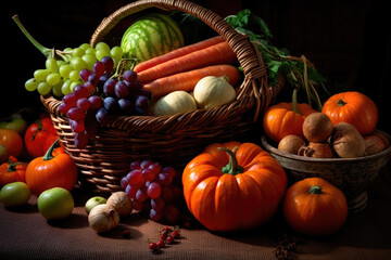 Bounty of the Fall Season. Generative AI