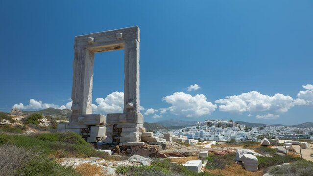 Naxos town in naxos greece