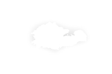 White cloud isolated on black background, mud set on black