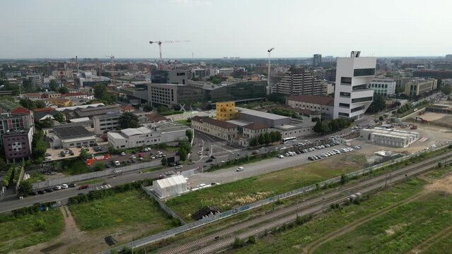 Europe, Italy, Milan 23 - Area where the Milano Cortina 2026 Olympic Village will be built in Scalo Porta Romana - Prada Tower Foundation and gold palace
