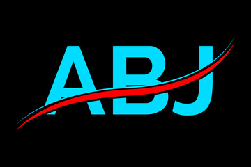 ABJ logo. ABJ latter logo with double line. ABJ latter. ABJ logo for technology, business and real estate brand