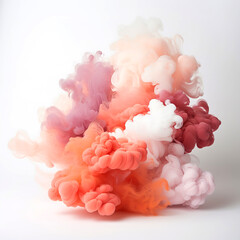 Colored smoke bomb explosion cloud