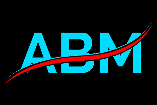 ABM logo. ABM latter logo with double line. ABM latter. ABM logo for technology, business and real estate brand