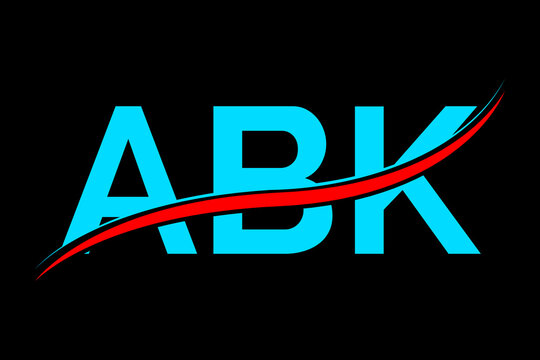 ABK logo. ABK latter logo with double line. ABK latter. ABK logo for technology, business and real estate brand