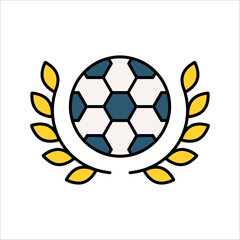 Obraz premium football emblem vector logo best design simple icon, vector illustration on white background