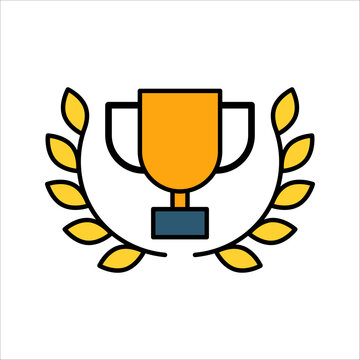 Trophy icon vector. champions cup icon, vector illustration on white background