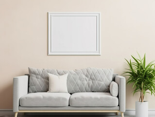 Frame Mockup In Nordic living room, Mockups Design 3D, HD