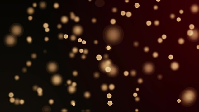 Abstract motion background shining gold particles. Shimmering Glittering Particles With Bokeh. Popular, modern, christmas, new year, holliday, wedding background