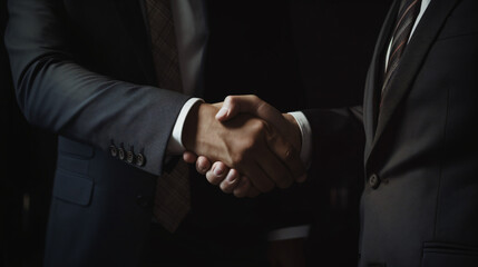 Businessman handshake - obrazy, fototapety, plakaty
