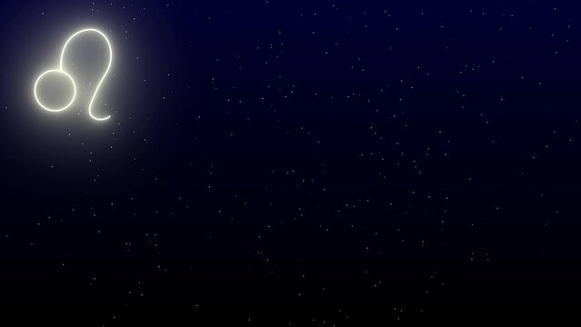 leo star animated leo zodiac star on black night sky