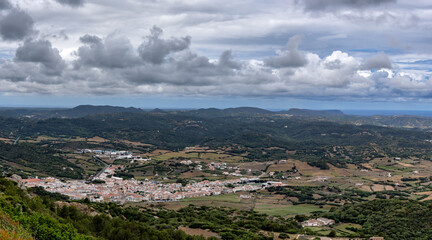 Fototapeta na wymiar Aerial view of Mercadal. Balearic Islands- Menorca. Spain
