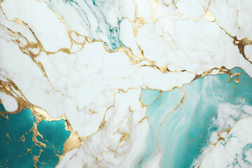 White and turquoise marble textured background. Abstract design texture. AI