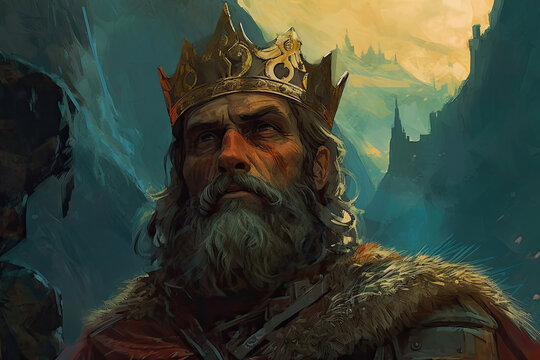 King Arthur King of Britain illustration art ,generated ai