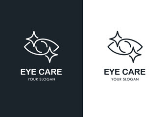 Naklejka premium Eye vector logo design template. Modern minimal flat design style. Vector illustration.