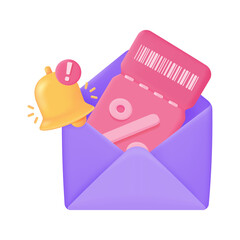 discount voucher Percentage reductions in festive sales promotions. 3D illustration