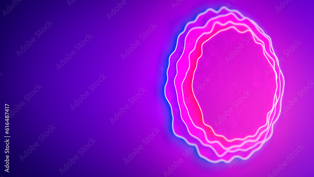 Aufkleber violet pink red and blue twinkling curved shapes colorful background - abstract 3d rendering