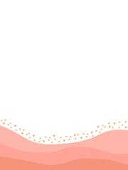 Abstract pink mountain and gold glitter on white background vector illustration.