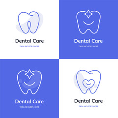 Set of dentist logos. Creative dentist logos. Dental clinic Creative company vector logo.