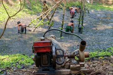 Water pump machine used in agriculture field irrigation 