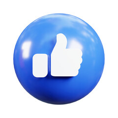 facebook social media like sign ui icon 3d