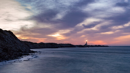 Favaritx Ligthhouse Minorca. Balearic Islands, Spain.