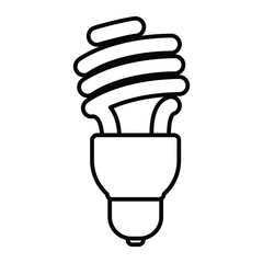light bulb outline illustration on white background doodle