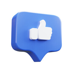  facebook social media like sign ui icon 3d