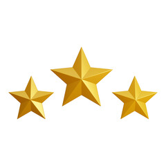 3d golden star