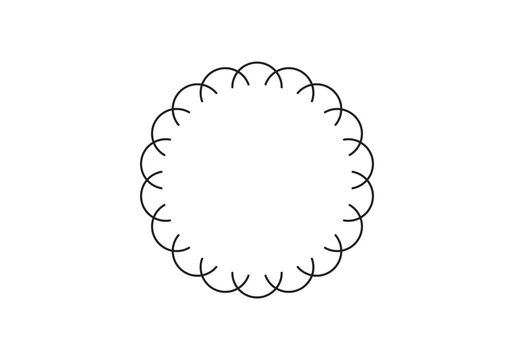 Set of round and circular decorative patterns for design frameworks.